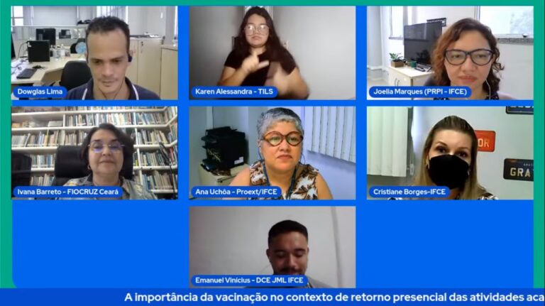 IFCE promove debate sobre vacina e atividades acadêmicas presenciais